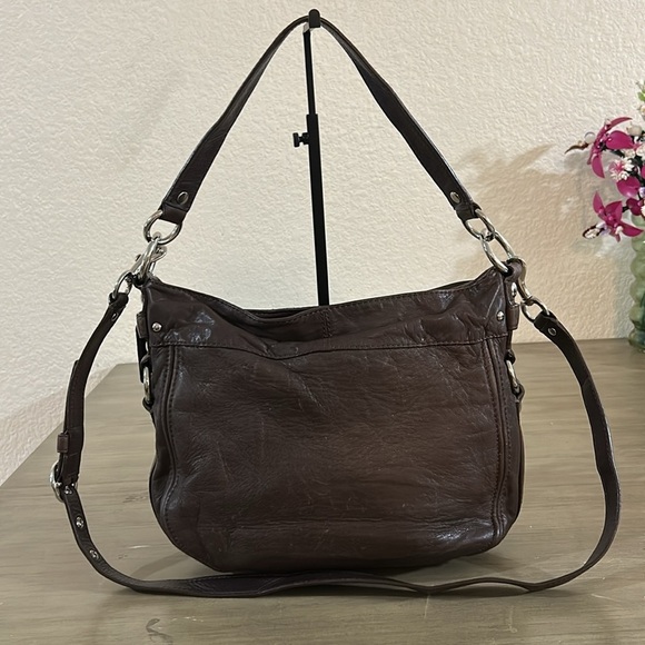 Coach Large Zoe Hobo F14707 Brown/ Silver Leather Shoulder Bag - Picture 2 of 10